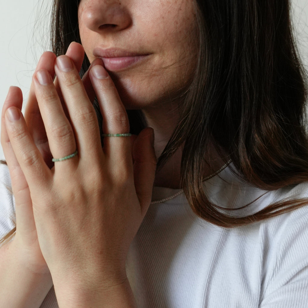 emerald ring (may birthstone)