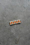 orange folk flowers woven glass bead ring kit