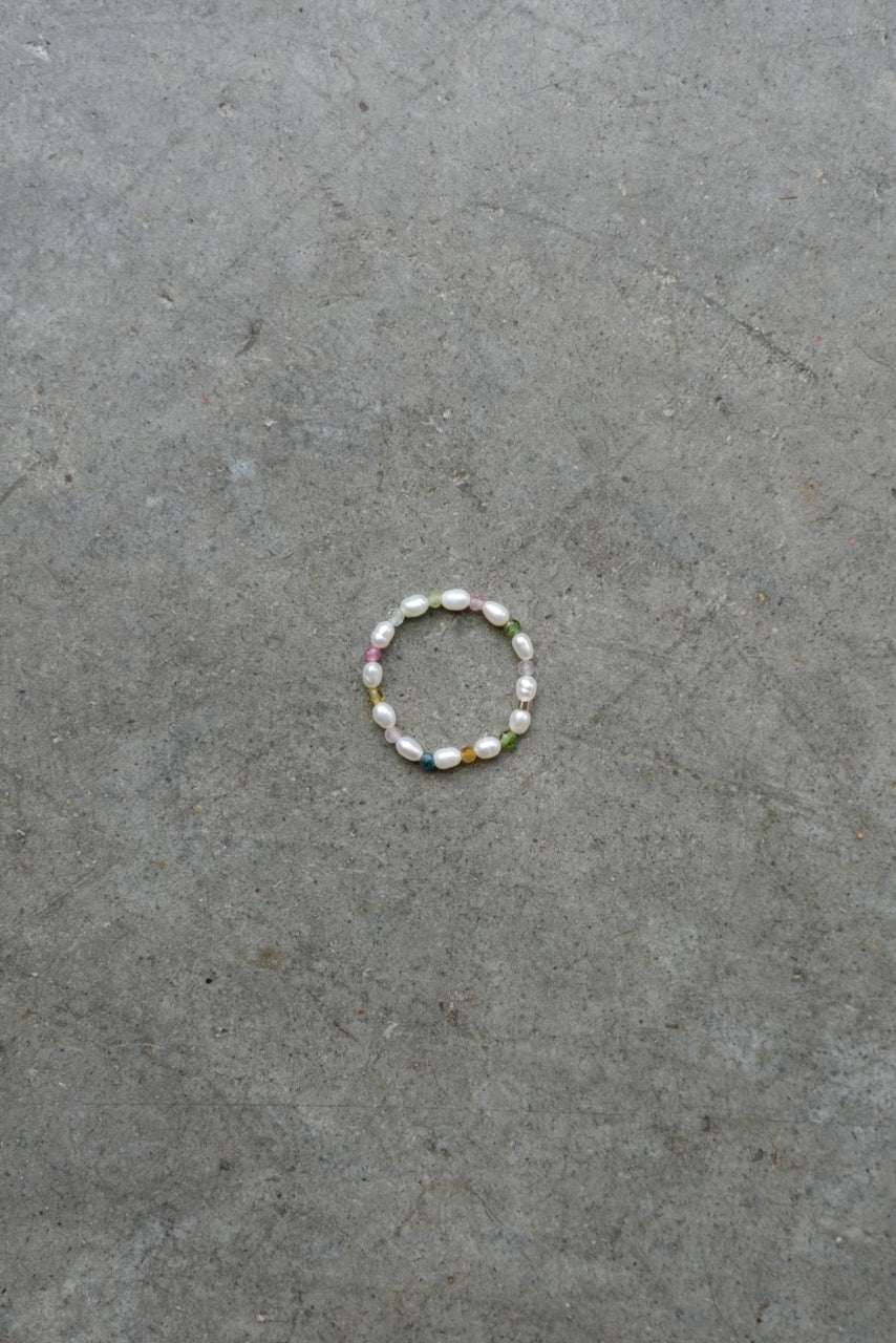 pearl & tourmaline ring